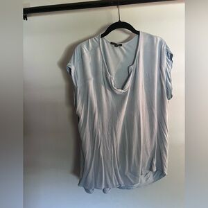 Papermoon Draped V-Neck Cap Sleeve Top – Light Blue – XXL (Stitch Fix)